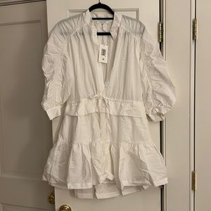 Frame Ruched Sleeve Dress